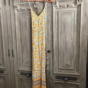 Old Navy Yellow Floral Maxi Dress NWT